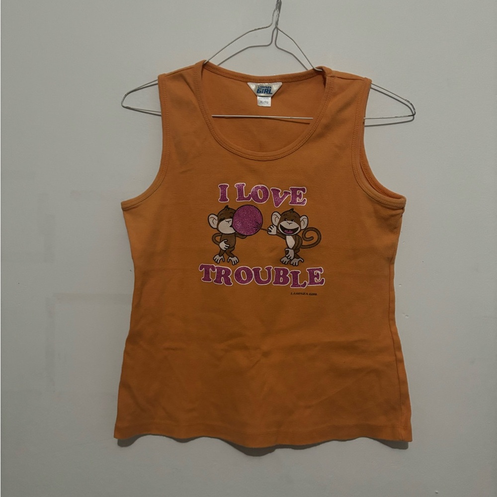 La Senza Girl Orange Graphic Tank Top